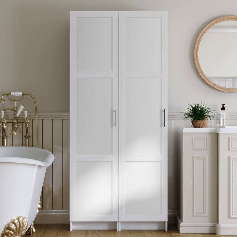 70.87" Tall Narrow Storage Bathroom Cabinet with 3 Adjustable Shelves
