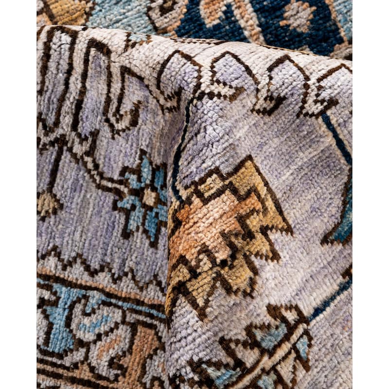 Serapi One-of-a-Kind Hand-Knotted Area Rug - Gray - 9' 0" x 11' 11"