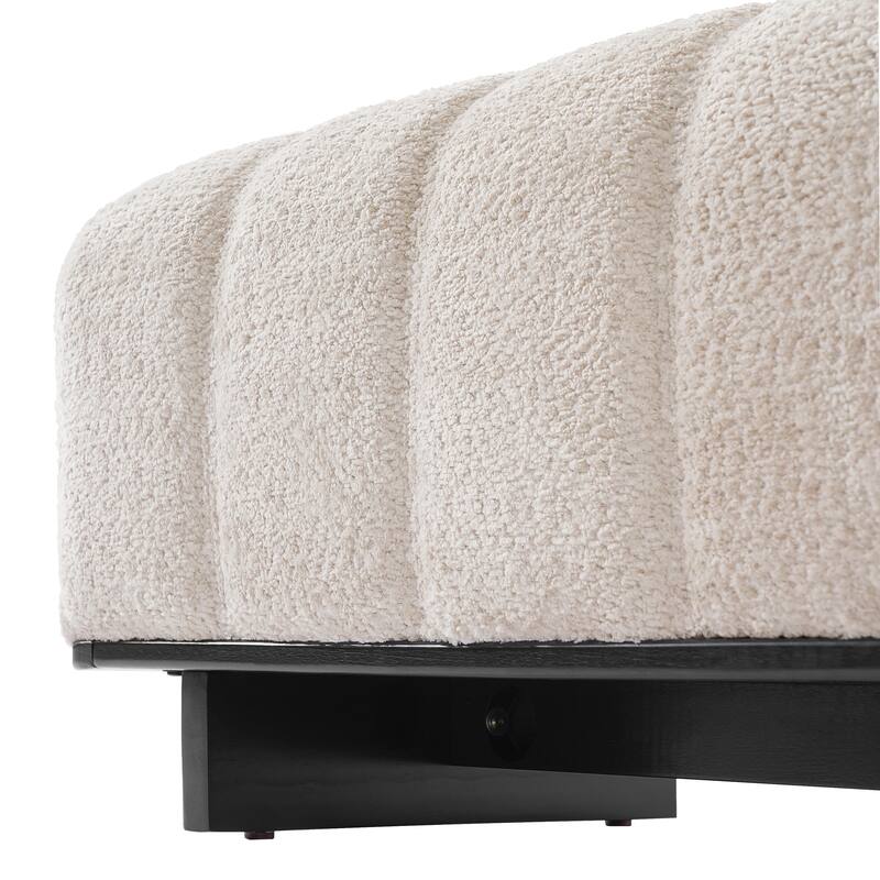 Christopher Knight Home - Modern Upholstered Dining Bench with Faux Fur Tufted Seating
