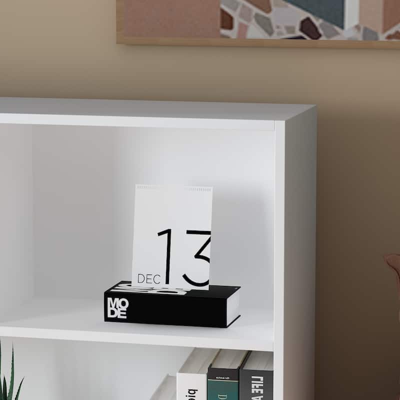 Timechee 8-Cube Modern 59"L Display Bookcase Organizer, White - 47.2"W x 9.4"D x 40.9"H