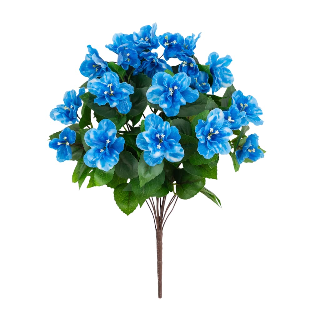 19-in UV Resistant Artificial Azalea Bush (Indoor/Outdoor) - Set of 3