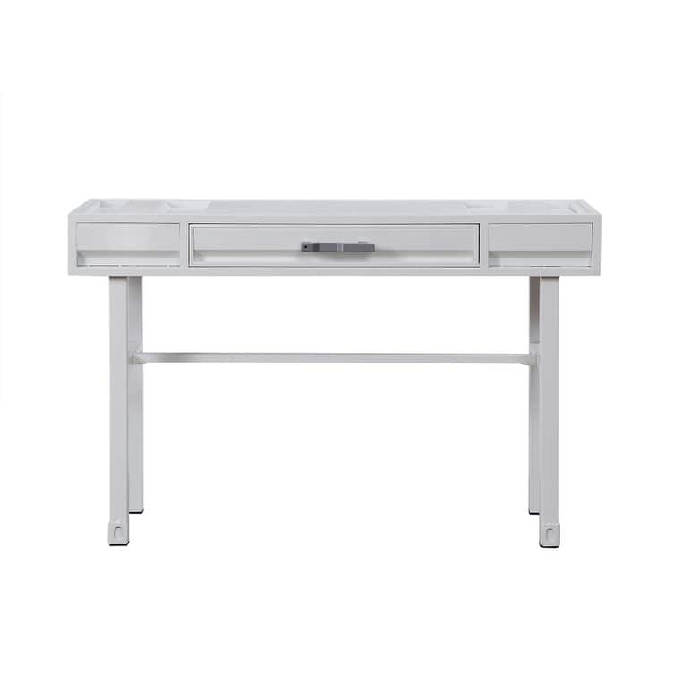 HomeRoots 47" White Iron Vanity Table