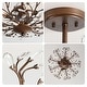 preview thumbnail 16 of 28, Flavia 4-light Crystal Beaded 9-Branch Semi-Flush Mount - 18 inches in diameter x 12 inches H