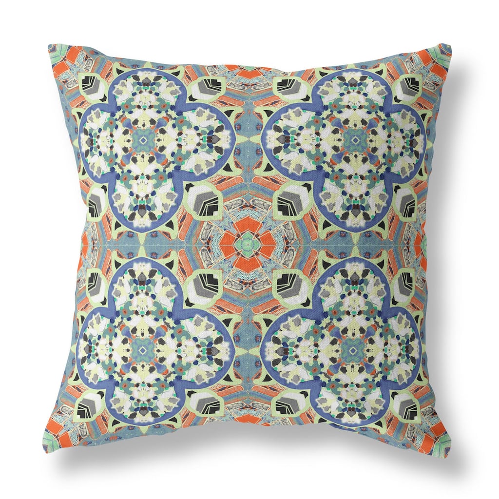 Clover Leaf Floral Indoor Outdoor Zippered Pillow