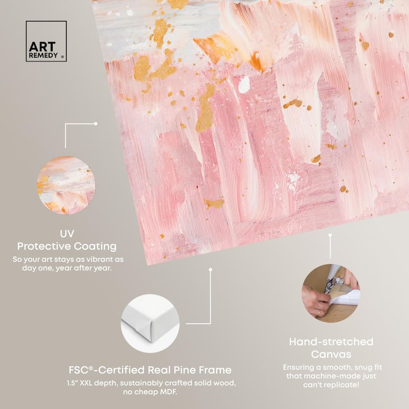 Rose Quartz Canvas by Art Remedy, Gallery Wrapped