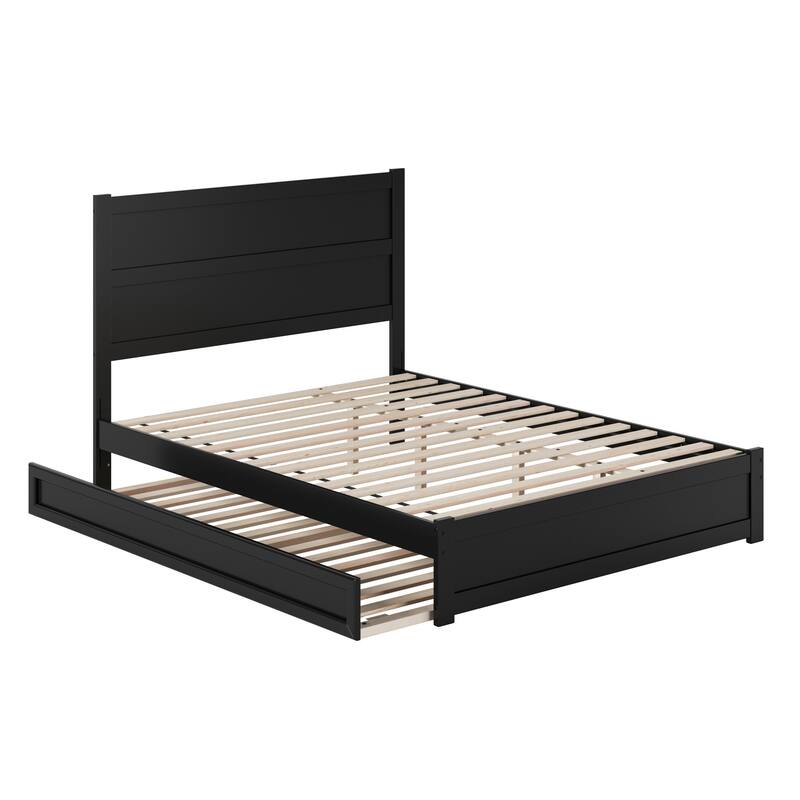 Aveline Wood Platform Bed with Matching Footboard & Trundle