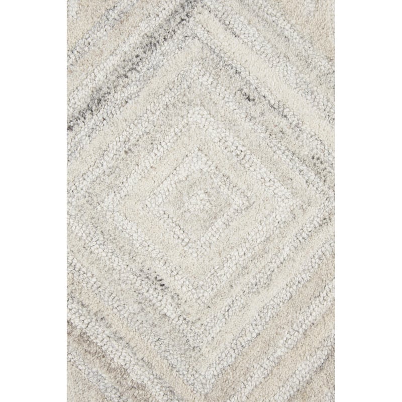 Alora Decor Makalu Hand-tufted Diamond Solid Wool Rug