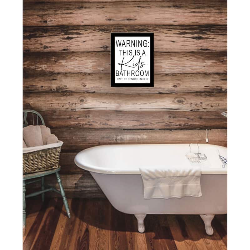 TrendyDecor4U Contemporary "Kid's Bathroom" Framed Print Wall Art