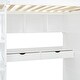 preview thumbnail 18 of 38, Twin Size Solid Wood Loft Bed with Desk, Wardrobes & Drawers