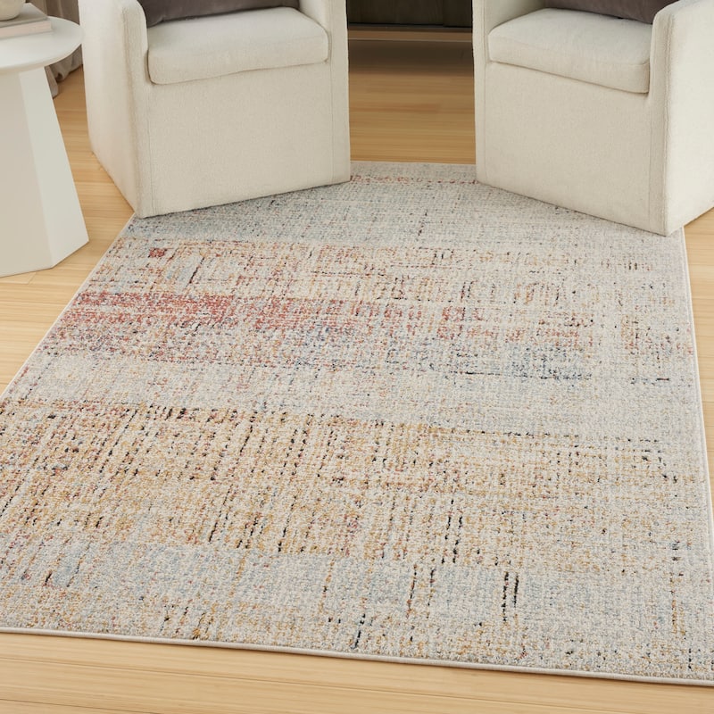 Nourison Motion Indoor only Multicolored Abstract Area Rug - 5' 3" x 7'