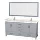 Option Gray / Carrara Cultured Marble Top / Brushed
