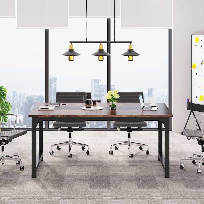 6FT Modern Conference Table for Office, Meeting Table for 4-6 - 63" L x 31.5" W x 29.13" H