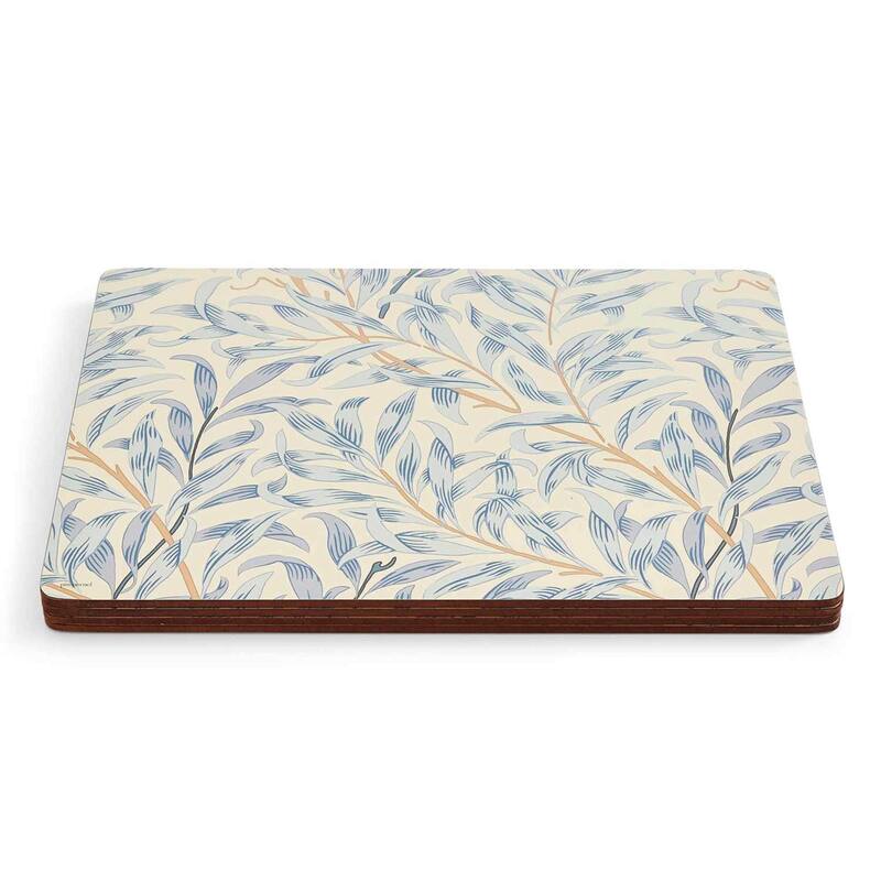 Pimpernel Set of 4 Morris and Co Willow Bough Blue Placemats - 15.7 Inch x 11.7 Inch
