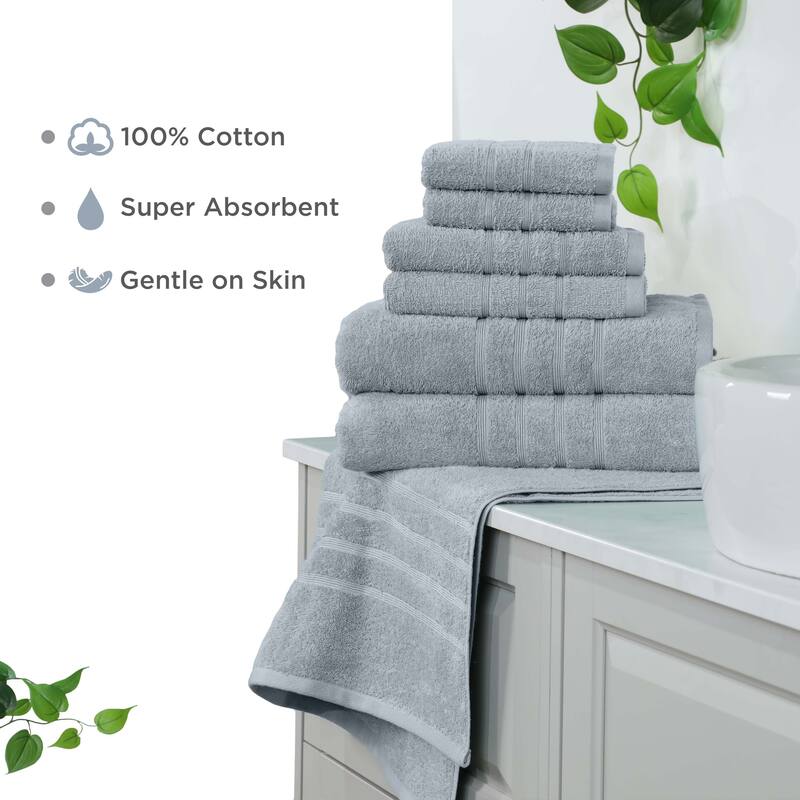 Martex Ultimate Performance Cotton Low-Lint Soft Absorbent Towel Set
