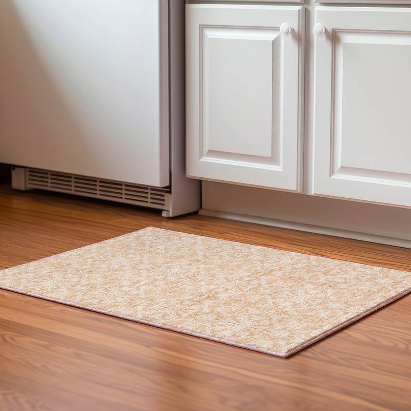 Premium Washable Super Soft Boho Crest Mayfield Rug - Salmon - 1' 8" x 2' 6" - Rectangle