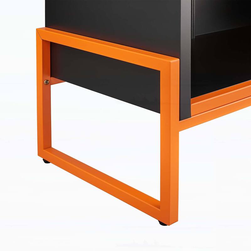Minimalist Shoe Cabinet with Adjustable Mesh Doors