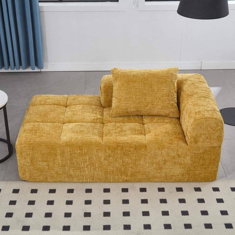 Chenille Loveseat Sofa, Minimalist Modular Sleeper for Living Room