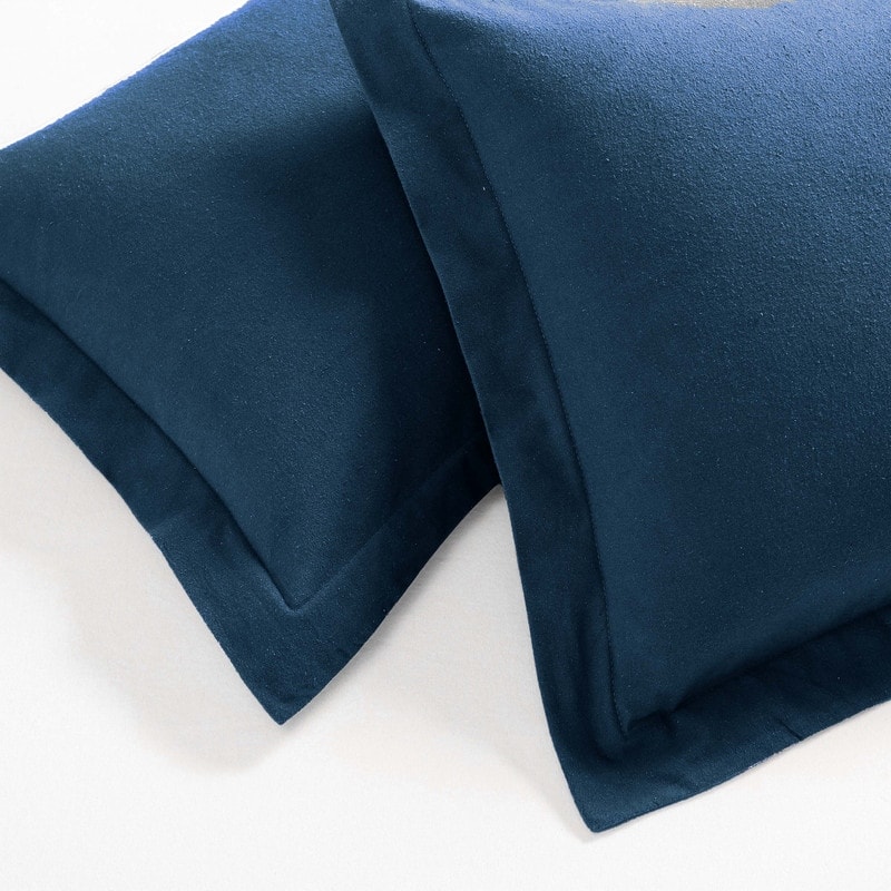Superior Classic Solid Flannel Cotton Duvet Cover Set
