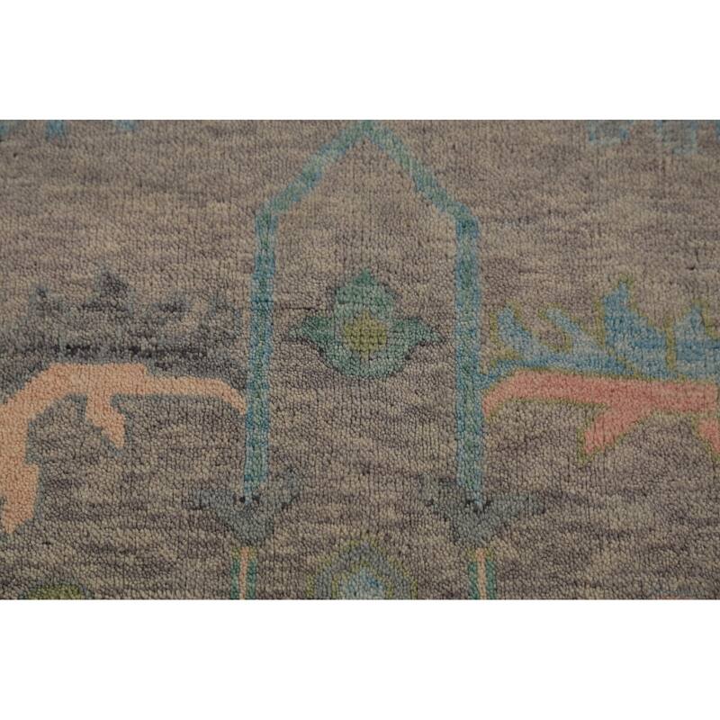 Oushak Indian Area Rug Hand-Knotted Wool Carpet - 7'10"x 9'11"