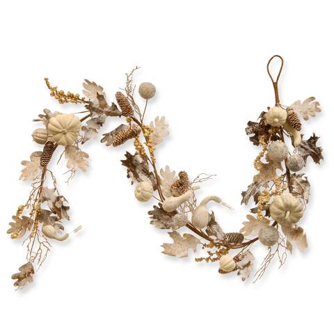 72" Pumpkin and Pinecone Garland