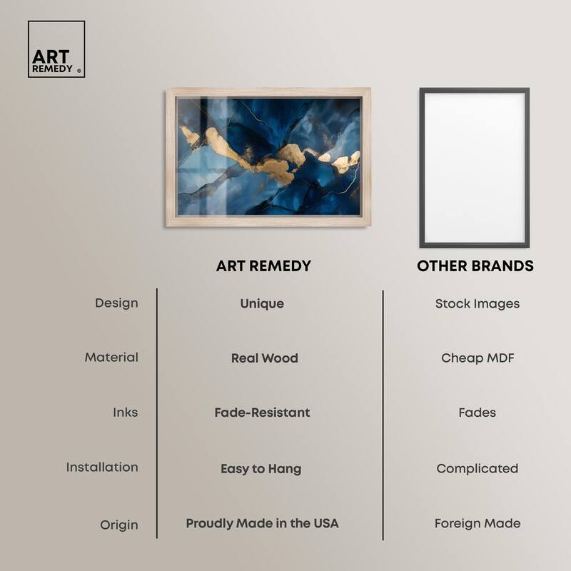 Dark Texture Golden Touch I Shadowbox by Art Remedy