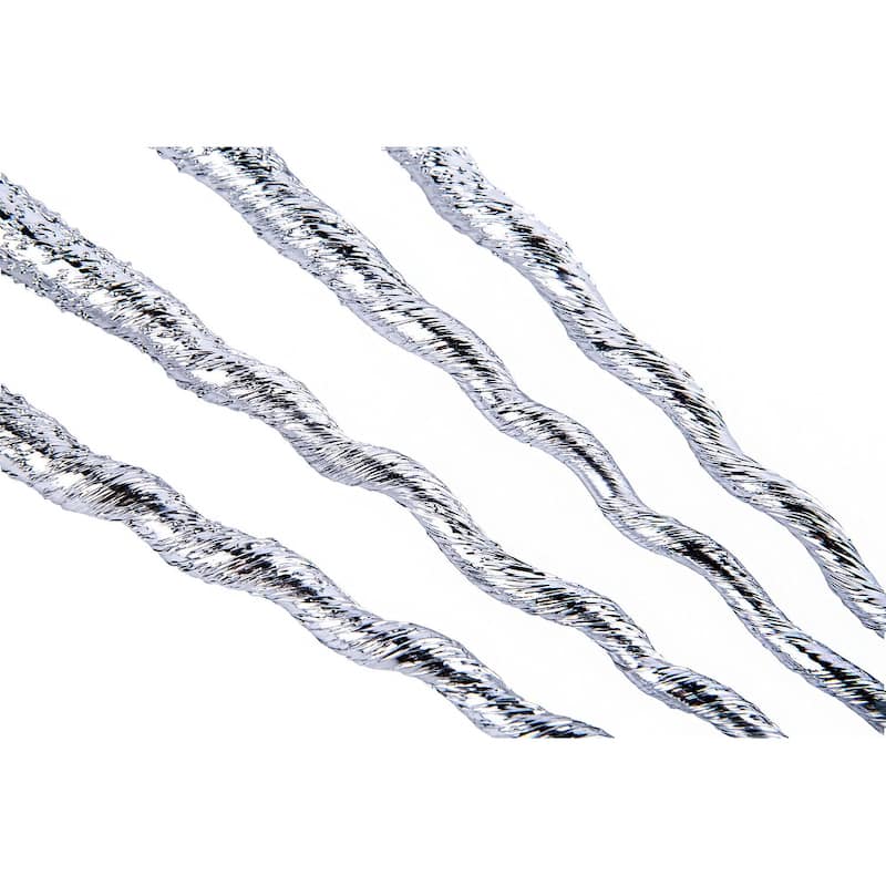 Icicles Glass Christmas Tree Ornament Set of 4 - 8 х 4.7 х 1" 