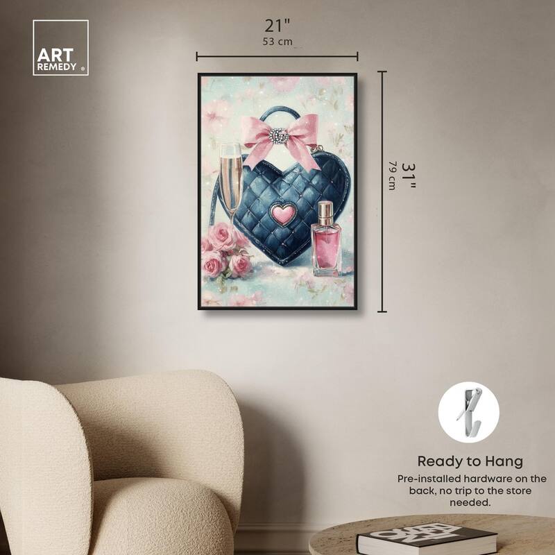 Little Heart Shaped Purse II Canvas by Art Remedy