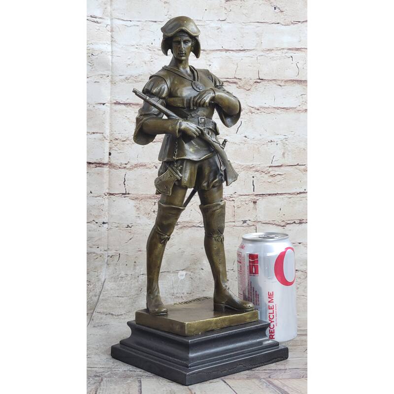 Bronze Sculpture; Picault Emile Louis, Signed, Figure Of Warrior, Le Devoir, 1