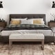 preview thumbnail 42 of 46, WYNDENHALL Madison 44 inch Wide Contemporary Rectangle Ottoman Bench Platinum