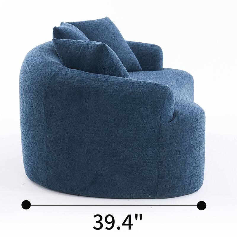 Chenille Fabric Loveseat Sofa