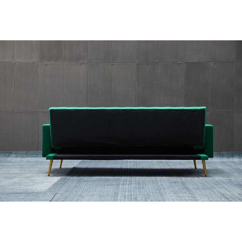 Green Solid Wood + MDF Sofa Bed for Small Spaces