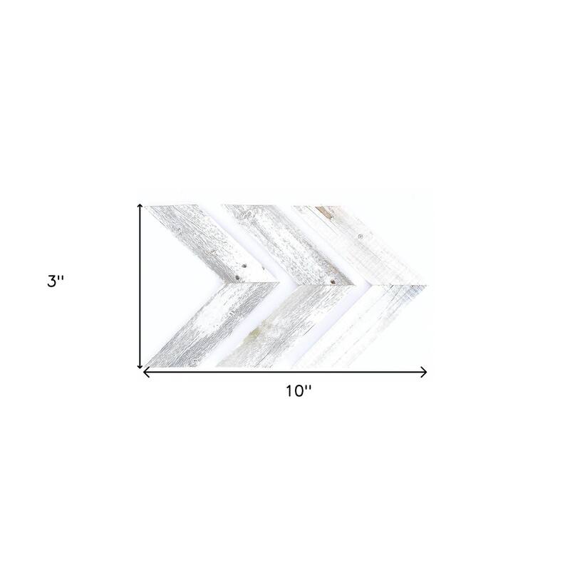 HomeRoots Set of Three White Wood Novelty Hanging Dimensional Sculpture - 2 W x 3 D x 10 H