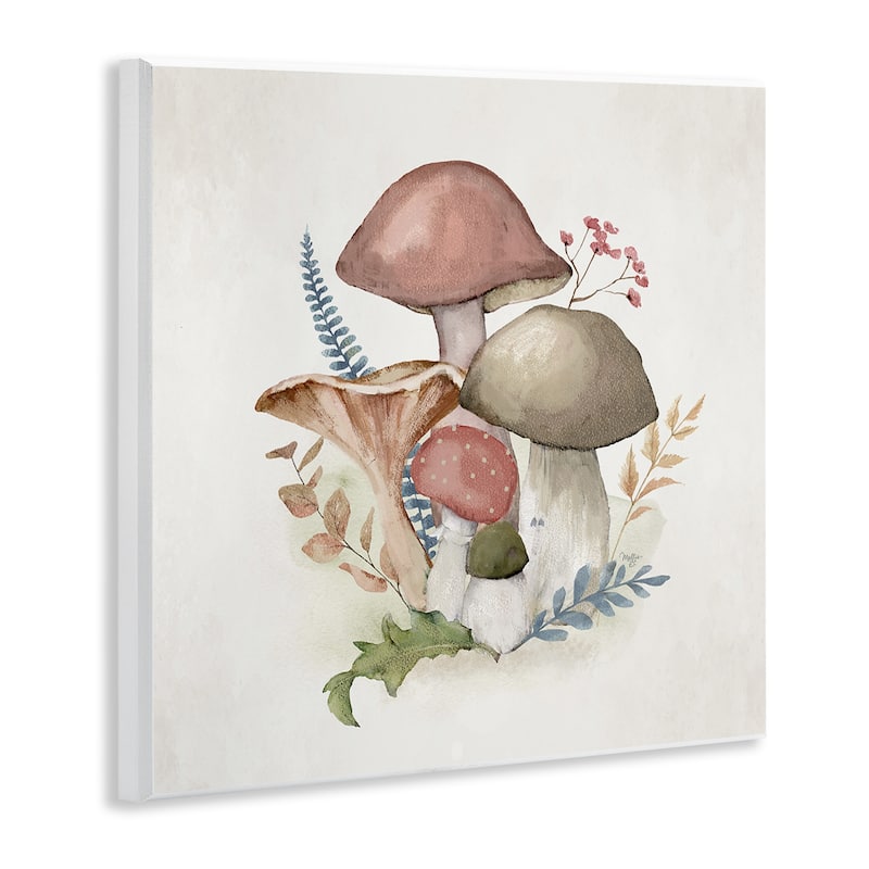 Stupell Pink Blooming Mushrooms Wall Plaque Art Design By Mollie B.