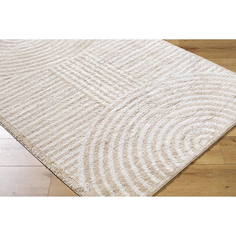 Livabliss Fossay Shag Modern & Contemporary Stripe Washable Area Rug