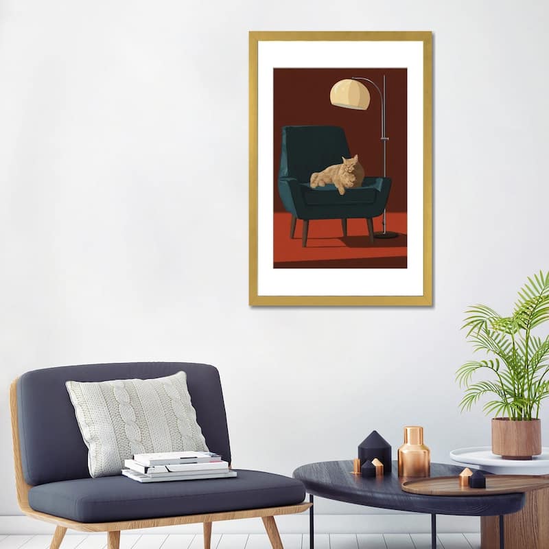 iCanvas "Cats In Fancy Chairs III" by Artcatillustrated