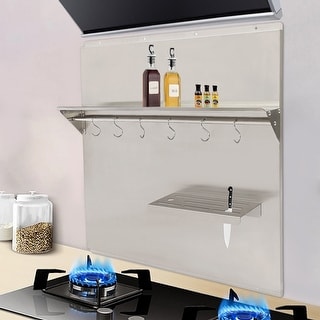 Range Back Plate Range Backsplash Stainless Steel Splash Plate for Range Hood - Bed Bath ...