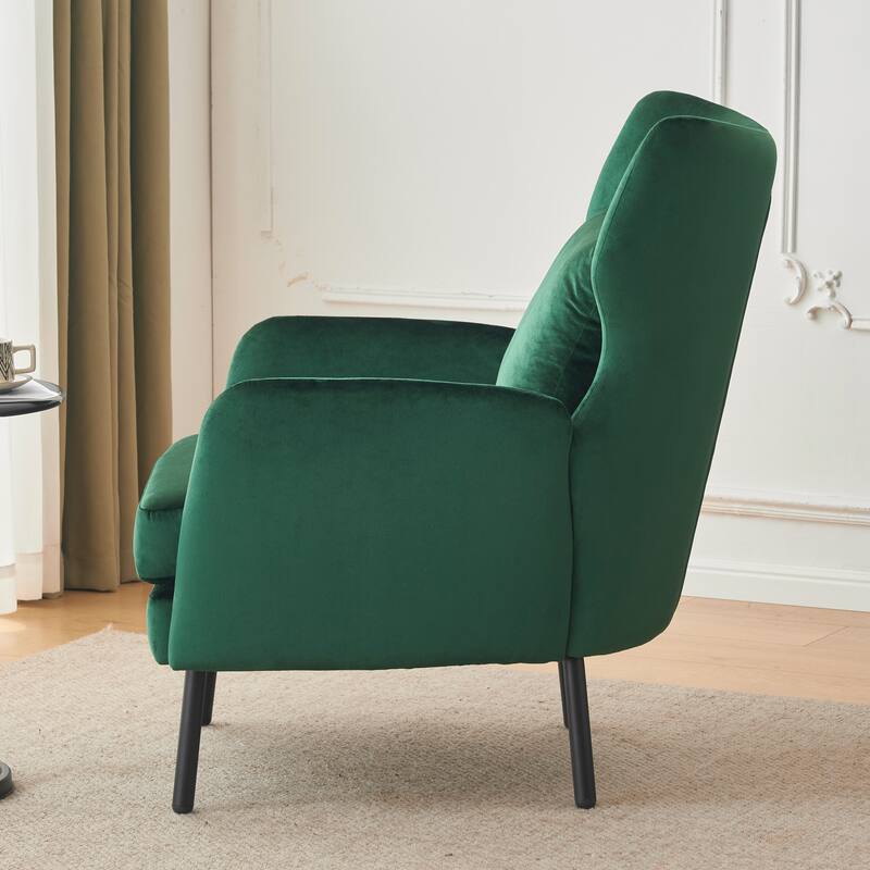 32" Wing Back Velvet Accent Chair