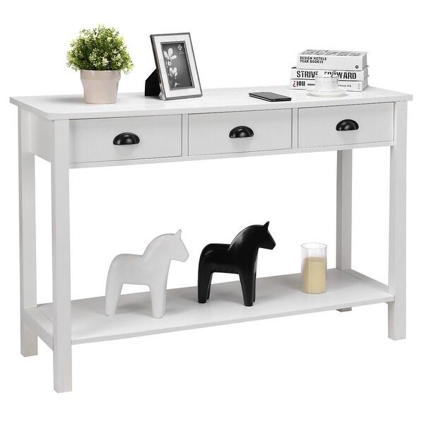 Shop Costway 47 Console Table Hall Table Side Desk Accent Table
