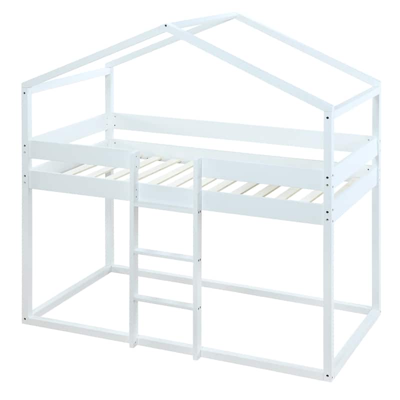 Bunk Bed Wood Bed with Tent