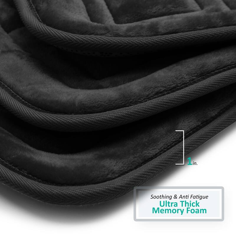 Clara Clark Ultra Soft Non Slip and Absorbent Bath Rug - Waffled Velvet Memory Foam Bath Mat