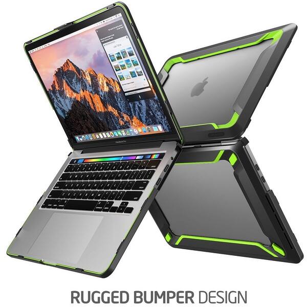 Shop Macbook Pro 13 Case 2016 I Blason Rugged Case Slim Rubberized Cover With Touch Bar And Touch Id Green Overstock 16774657
