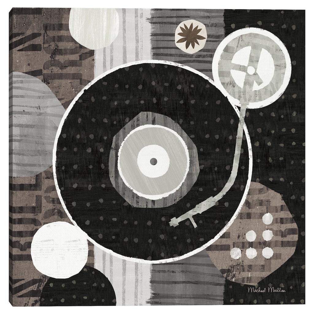 Rock N Roll Album Neutral by Michael Mullan Canvas Art Print