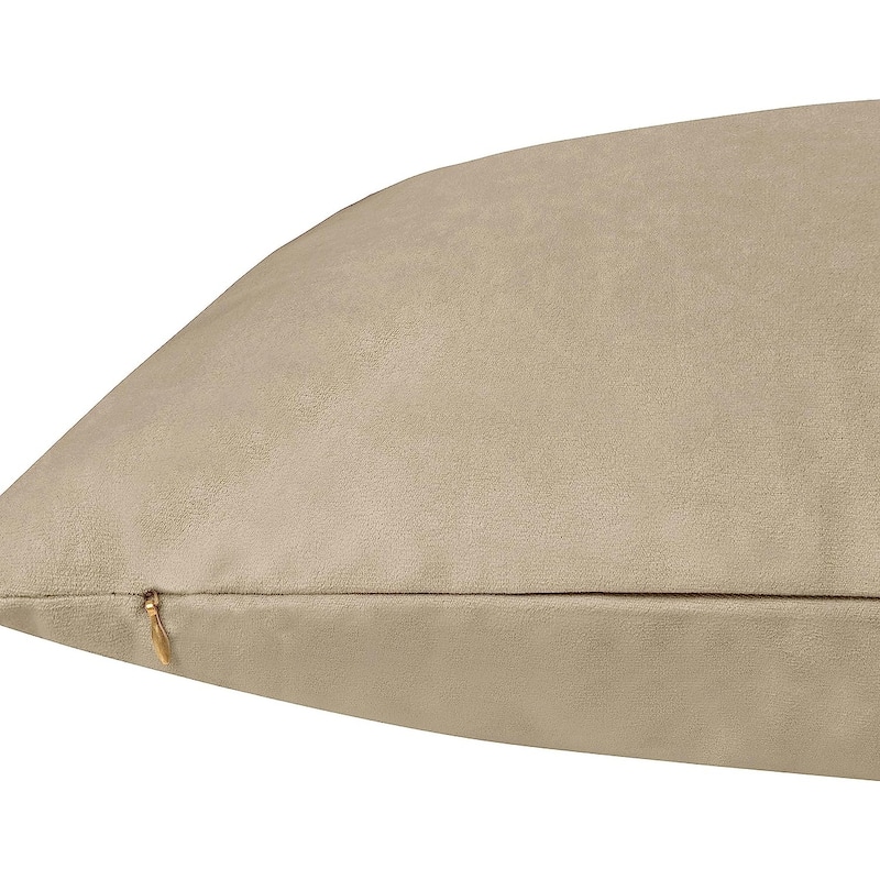 Delara Pack of 1 Velvet Decorative Throw Pillow Cover 20x20 Inches, Cushion Cover, Soft and Breathable Fabric, Hidden Zipper