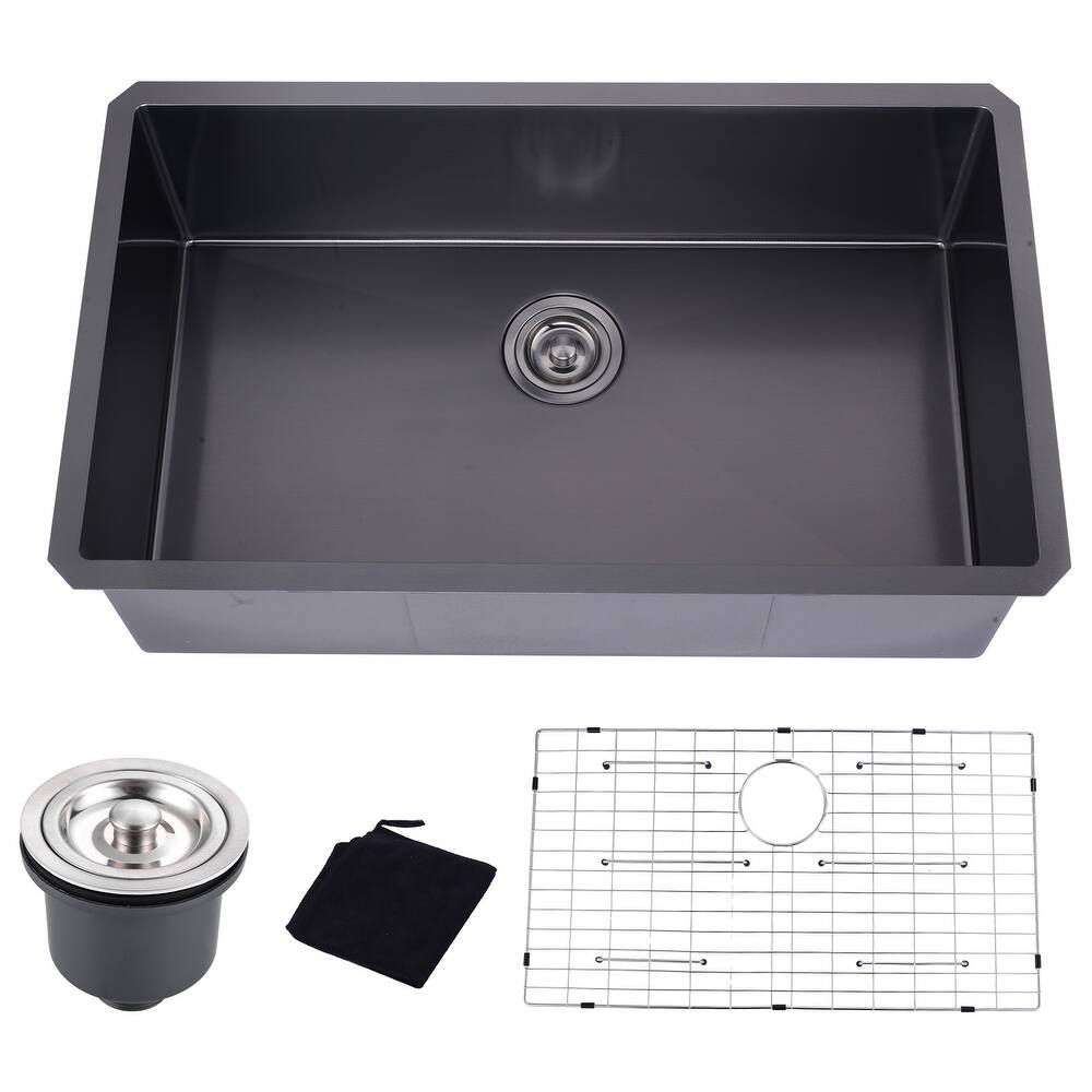WOWOW Drop-In/Undermount Single Bowl Kitchen Sink