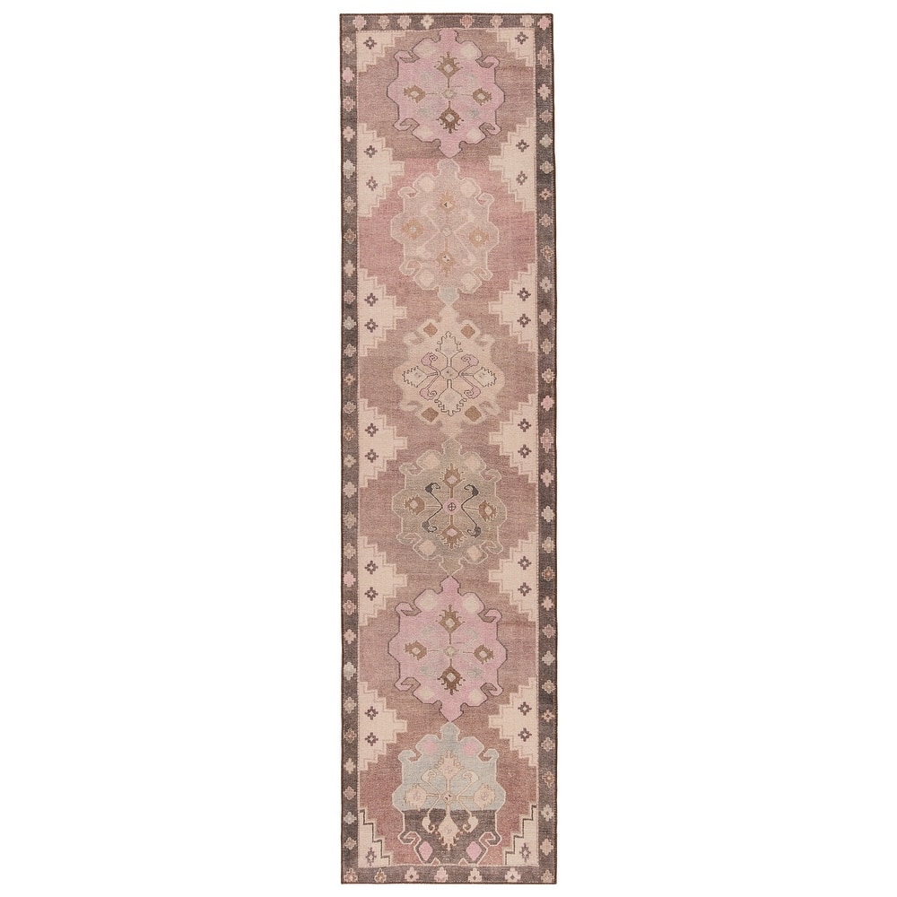Chilton Medallion Pink/ Brown Area Rug