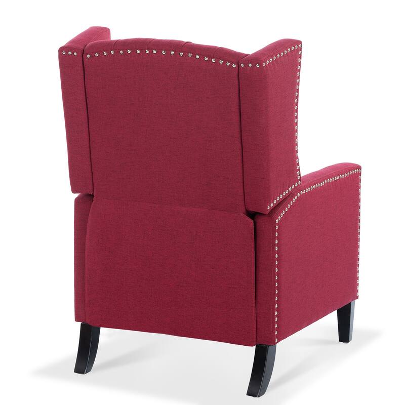 Christopher Knight Home Upholstered Wing Back Push Recliner Chair
