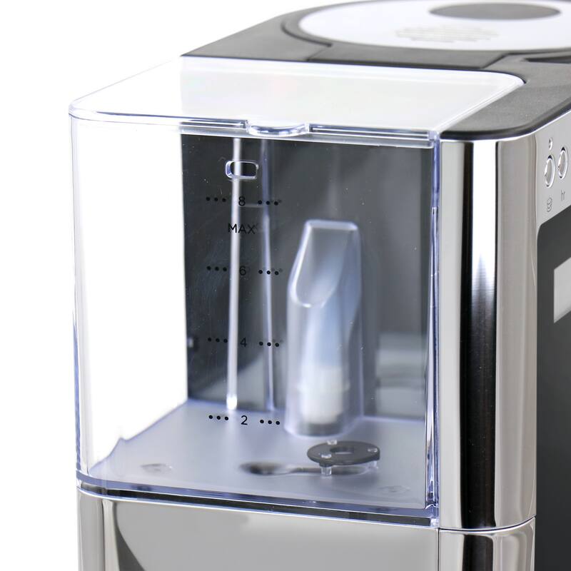 Modern Sleek Chrome Glass Coffeemaker - 8 Cup Brewing Capacity