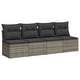 preview thumbnail 120 of 152, vidaXL Patio Sofa with Cushions Outdoor Seating Sectional Sofa Poly Rattan