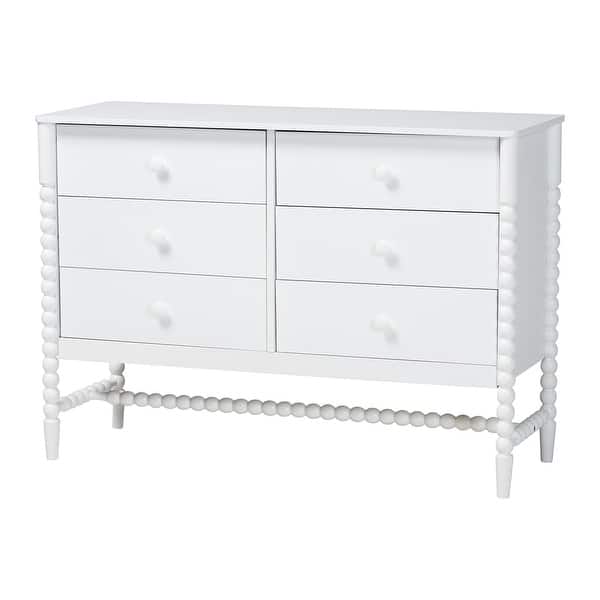 beaded dresser Brantley Spindle - 6-Drawer Horizontal Storage Cabinet with Frame and Elevated Base for Bedroom - Bed Bath & Beyond Shoe Size (UK):13.5 Black or White Bedroom Princess of Wales #KateMiddleton Formal Attire