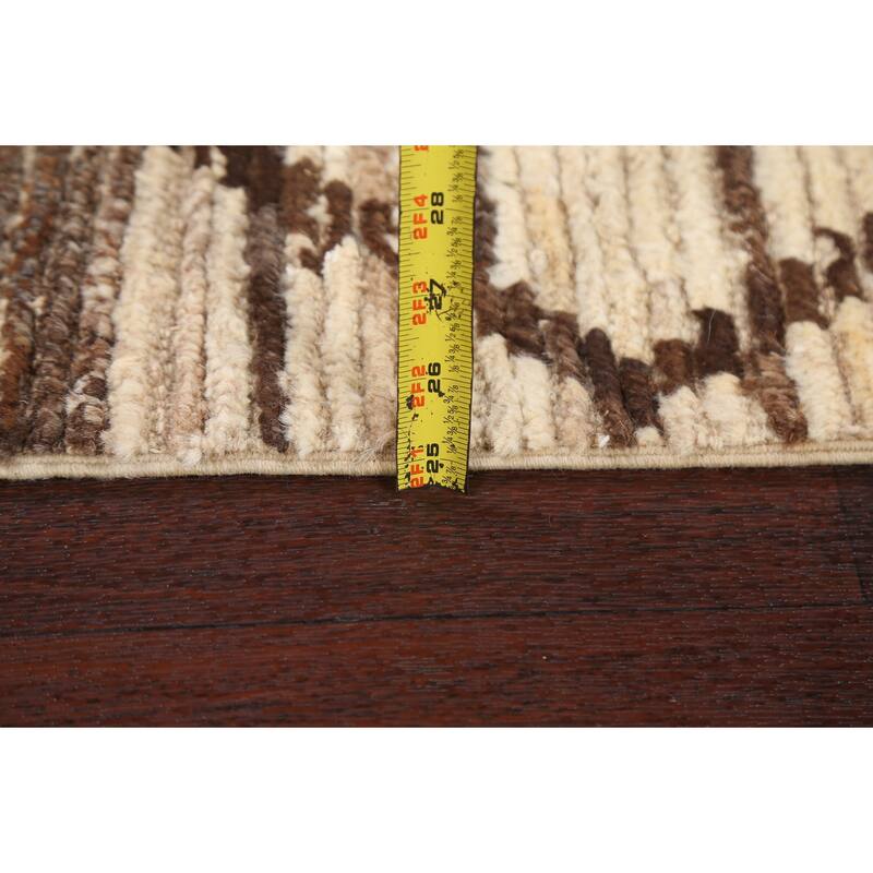 Contemporary Oriental Wool Gabbeh Kashkoli Area Rug Handmade Carpet - 3'2" x 4'11"